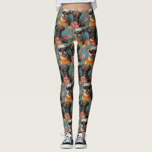 Boxer Med Hjärtros Alla Hjärtans Dag Leggings
