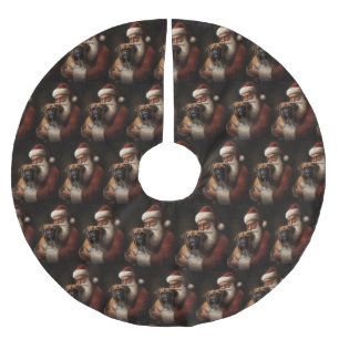 Boxer med Jultomten julafton Julgransmatta Borstad Polyester