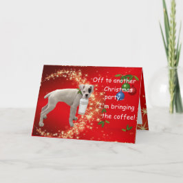 Boxer med kaffejul helgkort