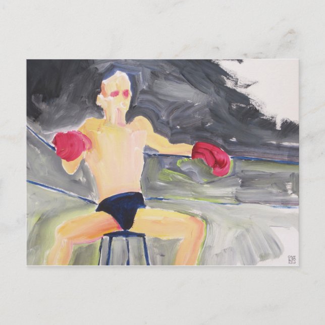 Boxer mellan Bouts vykort (Framsida)