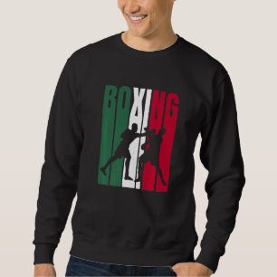Boxer Mexican Flagga Boxing Lång Ärmad Tröja