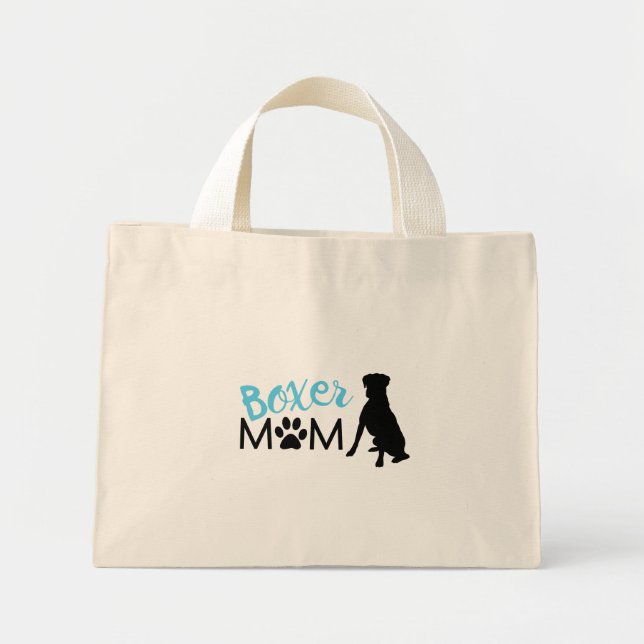 Boxer Mom Tote Mini Tygkasse (Framsidan)