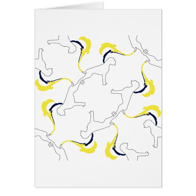 Boxer Mönster Hälsningskort (Framsidan)