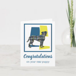 Boxer New Puppy Grattis Hälsning Kort