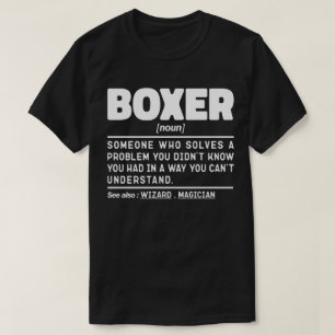 Boxer Noun Definition Boxing Sport Älskare Funny T Shirt