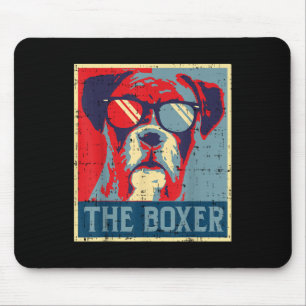 Boxer Obama Poster Vintage Animaliskt sällskapsdju Musmatta