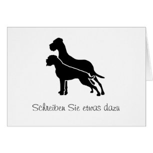 Boxer och Great dane Hälsningskort