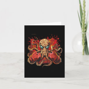 Boxer Octopus Älskare Ocean Sea Creature Funny Box Kort