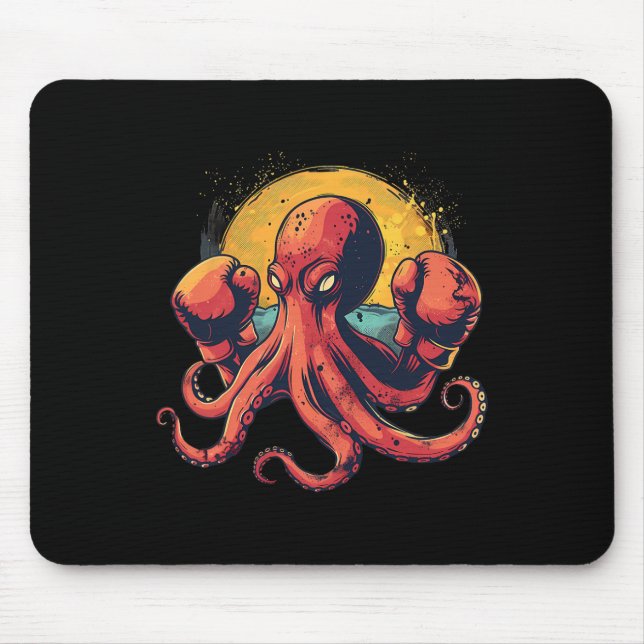 Boxer Octopus Älskare Ocean Sea Creature Funny Box Musmatta (Framsidan)