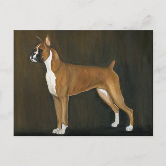 Boxer Original Hund Art-vykort Vykort (Framsida)