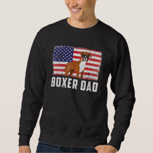 Boxer Pappa American Flagga 4:e juli Independence  Lång Ärmad Tröja