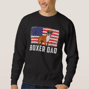 Boxer Pappa American Flagga 4:e juli Independence  Lång Ärmad Tröja
