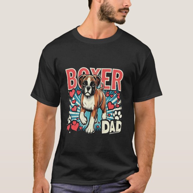 Boxer Pappa för Boxer Hund Känslor T Shirt (Framsida)