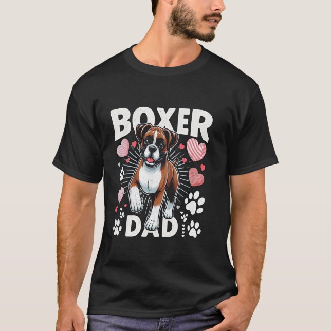 Boxer Pappa för Boxer Hund Känslor T Shirt (Framsida)