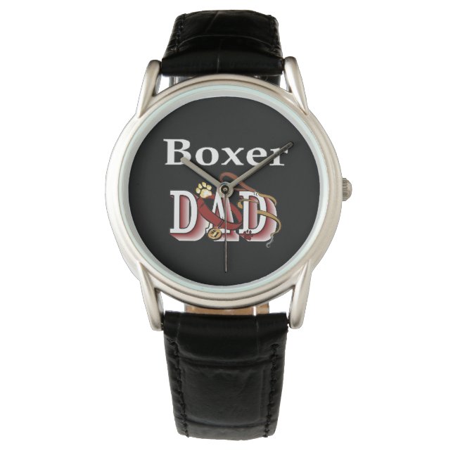 Boxer Pappa Gifts Armbandsur (Framsida)