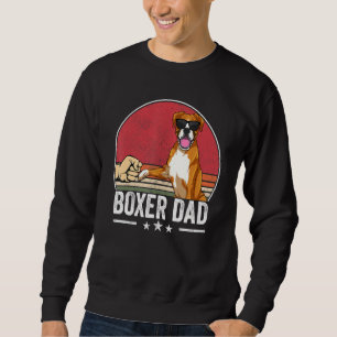 Boxer Pappa Hund Boxer Hund Apparatur för återlopp Lång Ärmad Tröja