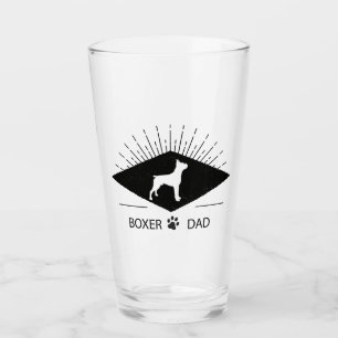 Boxer Pappa Pint Glass Glaskopp