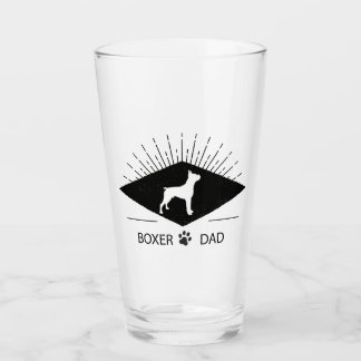 Boxer Pappa Pint Glass Glaskopp