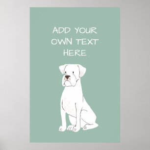 Boxer Personlig Hund Namn Poster