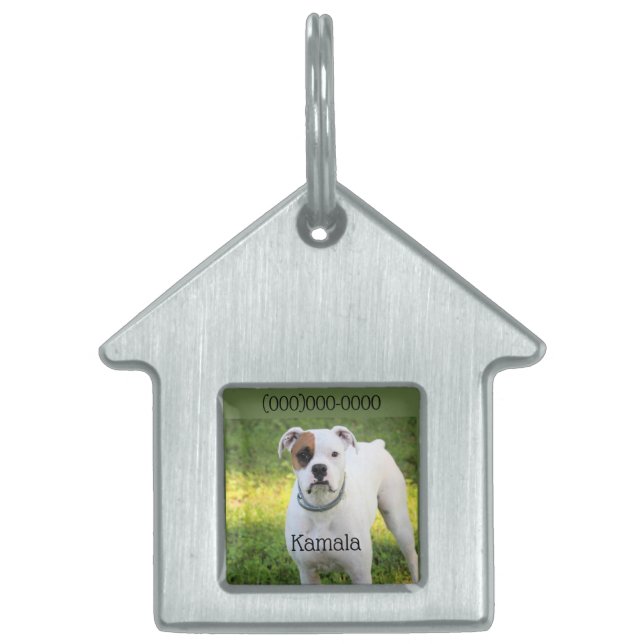 Boxer Pet ID-tagg ID-bricka Husdjur (Framsidan)