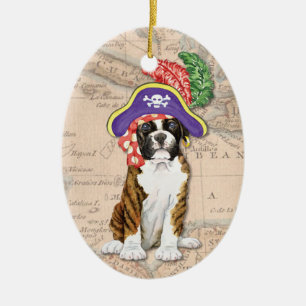 Boxer Pirat Julgransprydnad Keramik