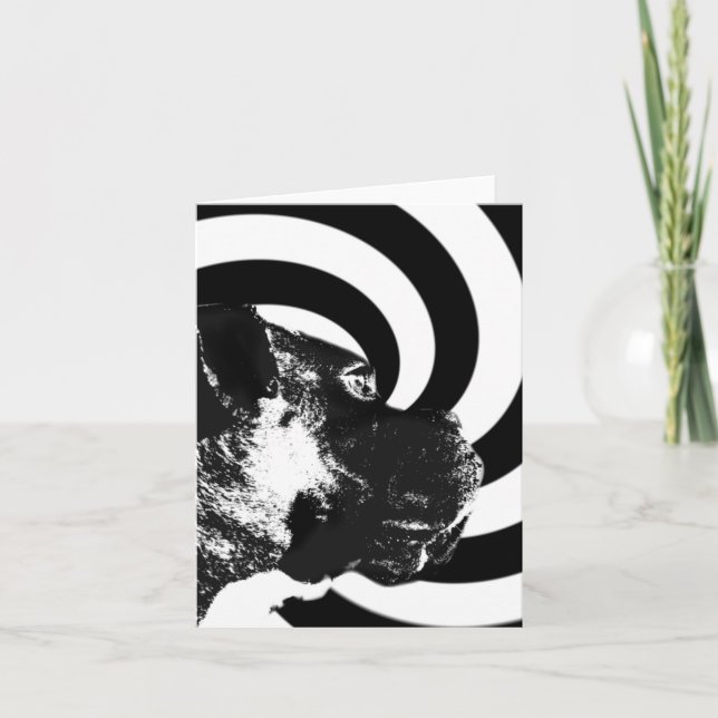 Boxer pop art notecard kort (Framsida)