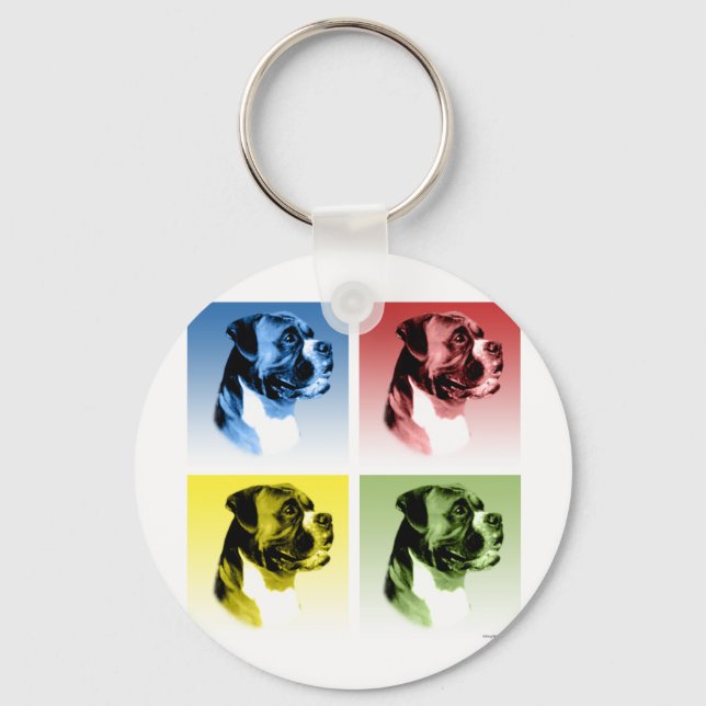 Boxer Pop Art Nyckelring (Framsida)