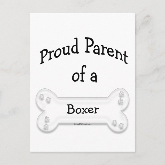 Boxer Proud Parent Vykort (Framsida)