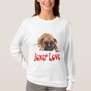 Boxer Puppy-Hund "Boxer Kärlek" Vinner Skift Tee Shirt