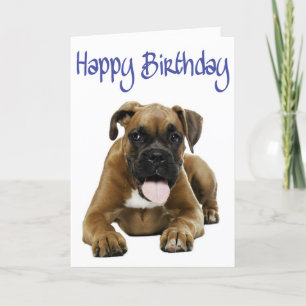 Boxer Puppy Hund Grattis på födelsedagen Card - Ve Kort