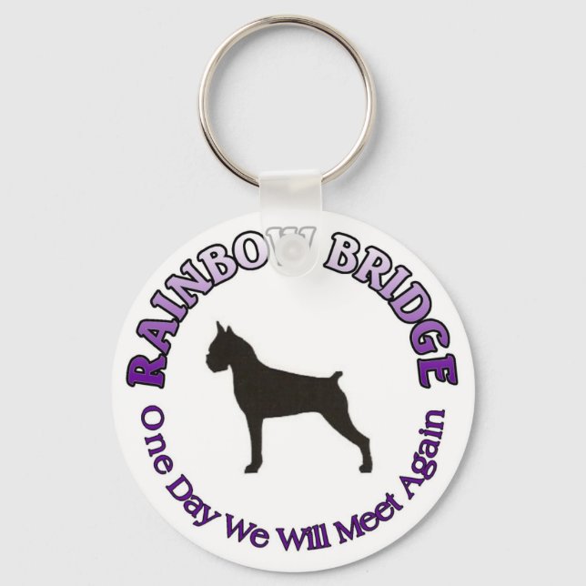 BOXER RAINBOW BRIDGE KEYCHAIN NYCKELRING (Framsida)