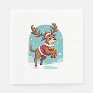 Boxer Reindeer Dash Pappersservett