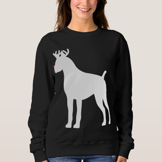 Boxer Reindeer jul-Hund T Shirt (Framsida)