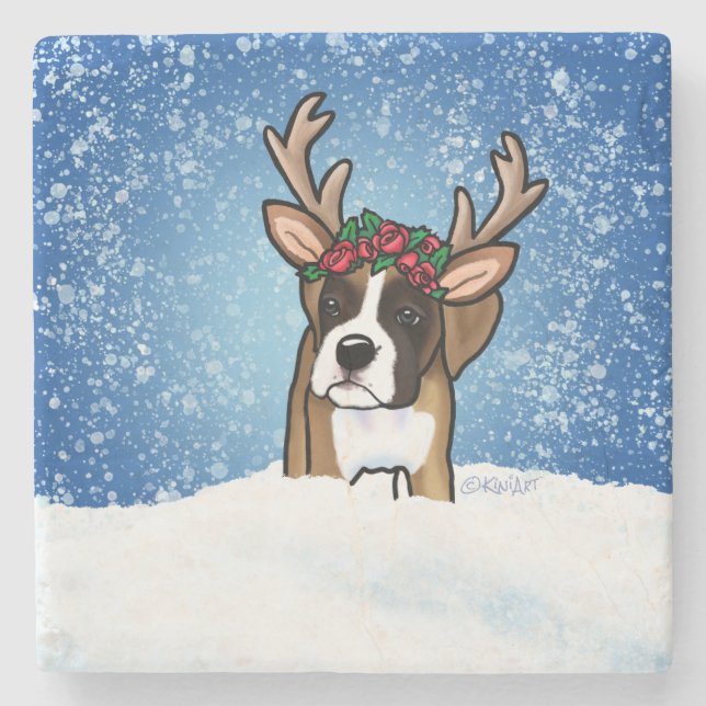Boxer Reindeer Stone Underlägg (Framsidan)