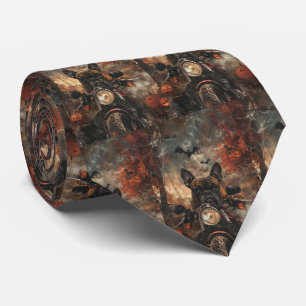 Boxer Riding Motorcycle Halloween Scary Slips