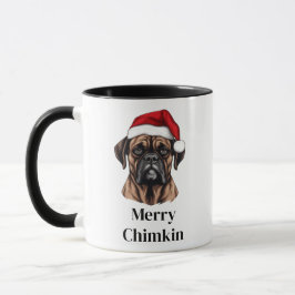 Boxer Santa hatt jul hund Mugg
