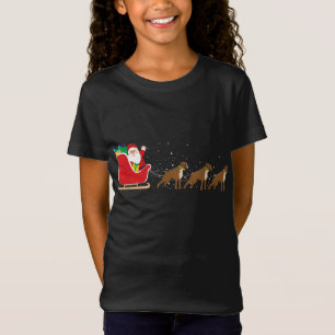 Boxer Santa Sleigh - Funny Boxer Hund Xma T Shirt