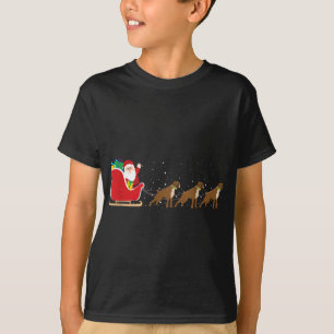 Boxer Santa Sleigh - Funny Boxer Hund Xma T Shirt