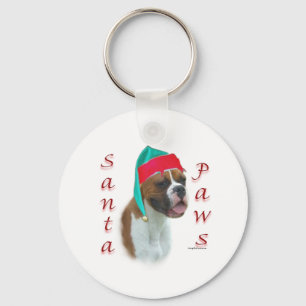 Boxer Santa Tassar Nyckelring