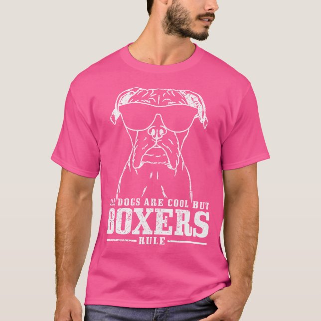 Boxer Say Rolig hund Boxer T Shirt (Framsida)