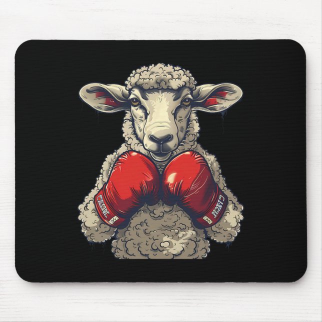 Boxer Sheep With Boxing Gloves Kickboxing Funny Bo Musmatta (Framsidan)