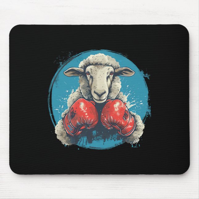 Boxer Sheep With Boxing Gloves Kickboxing Funny Bo Musmatta (Framsidan)