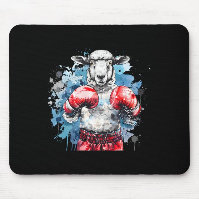 Boxer Sheep With Boxing Gloves Kickboxing Funny Bo Musmatta (Framsidan)