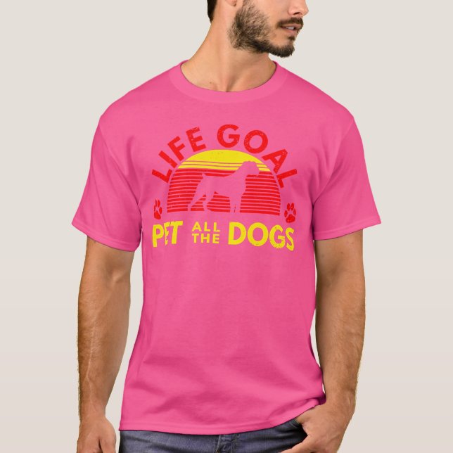 Boxer Shirt - Life Goal - Pet all Hundar T Shirt (Framsida)