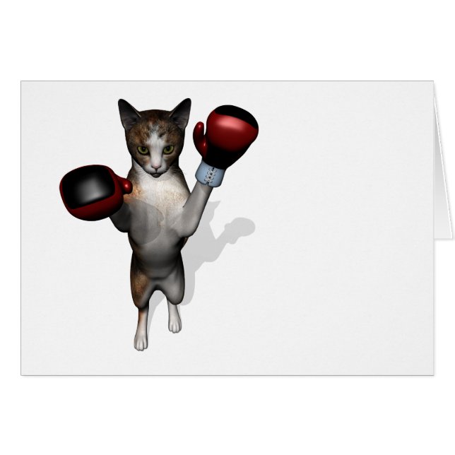 Boxer Tabby Hälsningskort (Framsidan Horizontal)