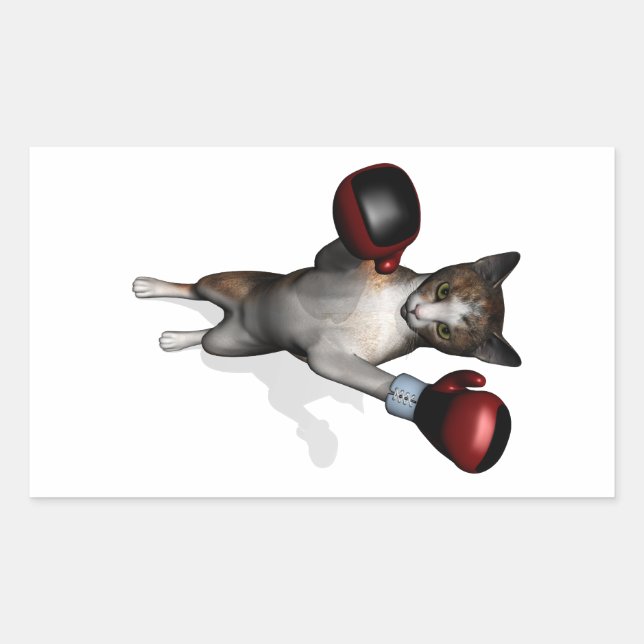 Boxer Tabby Rektangulärt Klistermärke (Framsida)