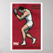 Boxer - Tändsticksaskutskrift - Estetisk Väggkonst