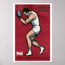 Boxer - Tändsticksaskutskrift - Estetisk Väggkonst
