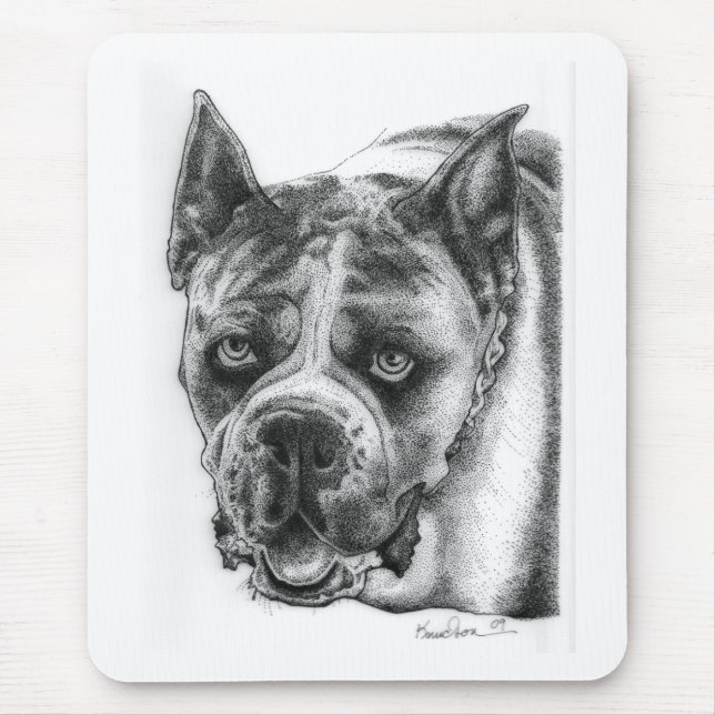 Boxer Teckning Musmatta (Framsidan)