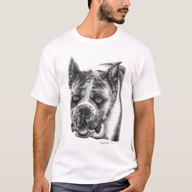 Boxer Teckning T Shirt (Framsida)